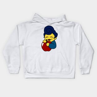 cute wally darling eat apple Kids Hoodie